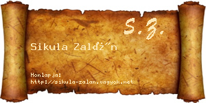 Sikula Zalán névjegykártya